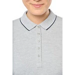 K281 Women’s long-sleeved piqué knit polo shirt Thumbnail Image