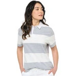 K286 Unisex short-sleeved striped polo shirt Thumbnail Image