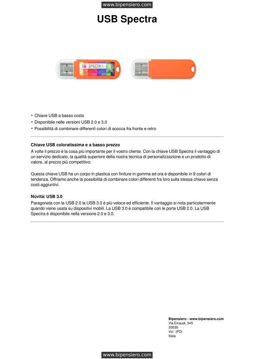 Scheda Tecnica - Tabella Taglie - DN-SPECTRA